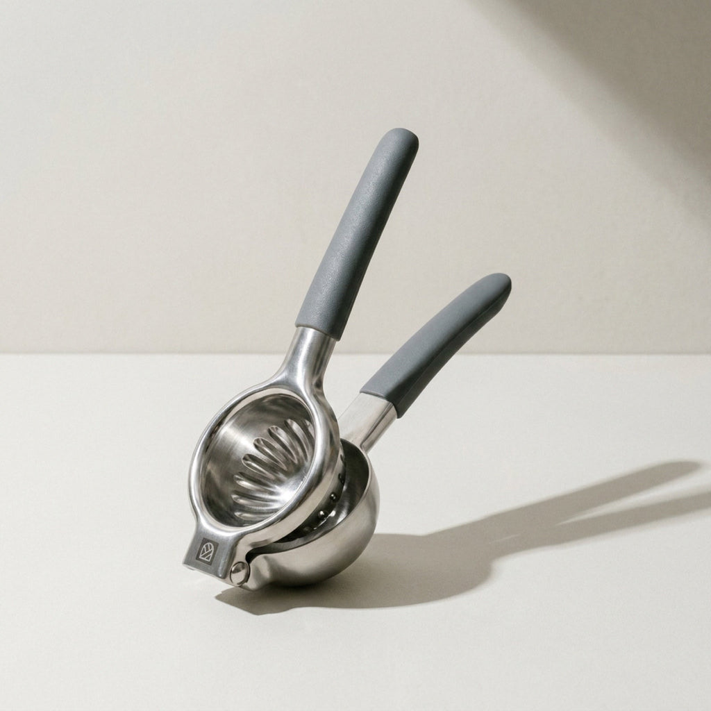 Large Lemon Squeezer, Stainless Steel — second angle, Kensington London